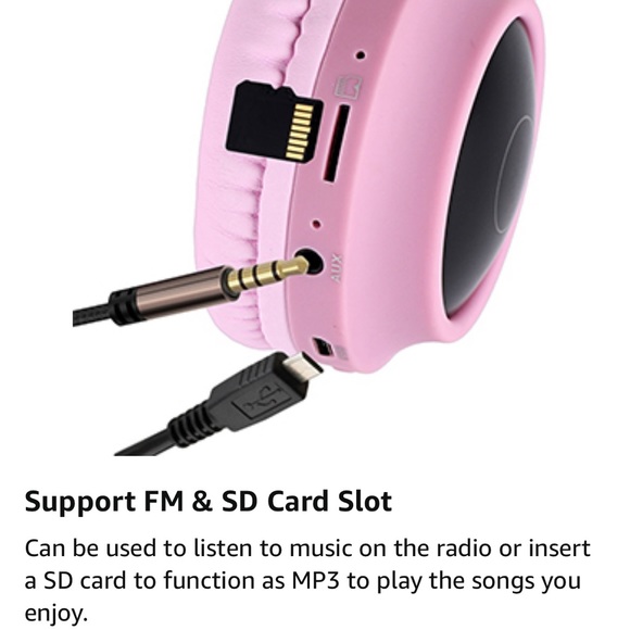 Bluetooth Earphones with Light-up Cat Ears - Blue - Picture 10 of 11